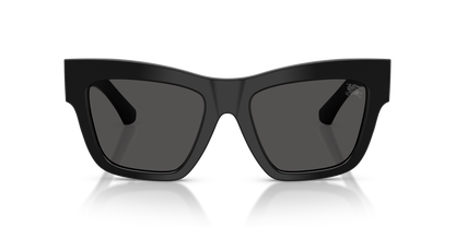 Burberry BE4449 Sunglasses in 300187 Black / Dark Grey lens, front view