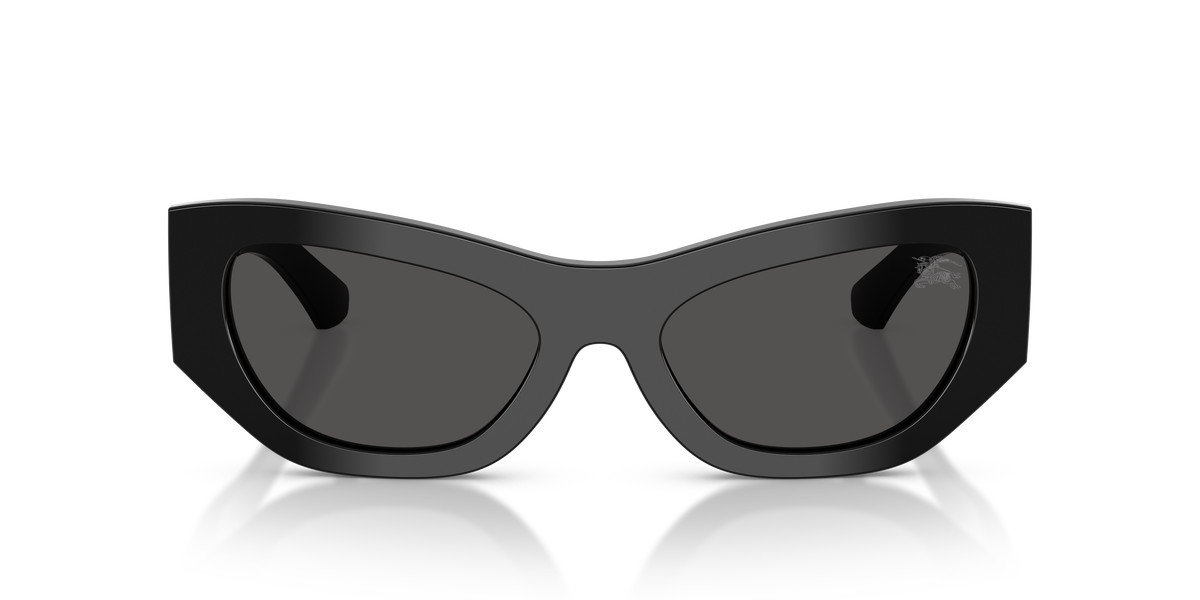 Burberry BE4450U Sunglasses in 300187 Black / Dark Grey lens, front view