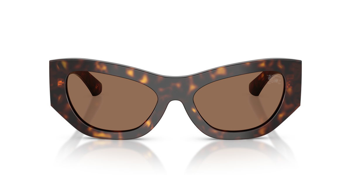 Burberry BE4450U Sunglasses in 300273 Dark Havana / Dark Brown lens, front view