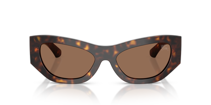 Burberry BE4450U Sunglasses in 300273 Dark Havana / Dark Brown lens, front view