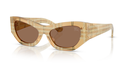 Burberry BE4450U Sunglasses in 415773 Check Beige / Dark Brown lens