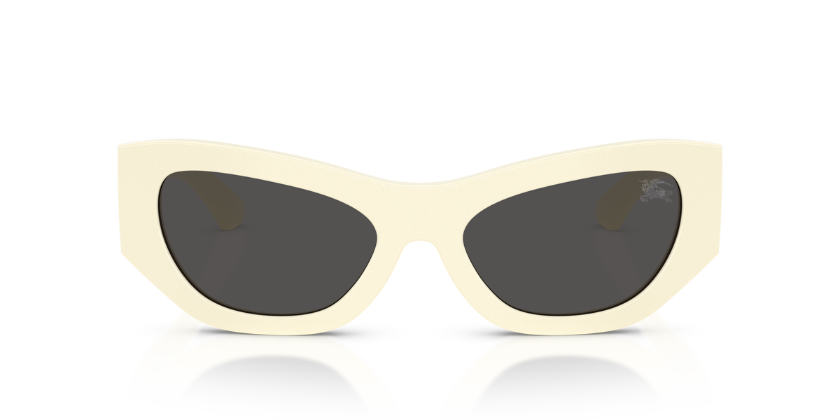 Burberry BE4450U Sunglasses in 415887 White Ivory / Dark Grey lens, front view