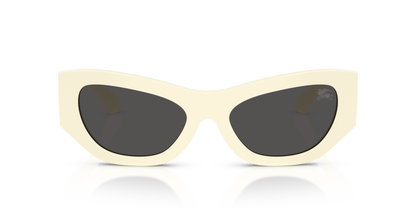 Burberry BE4450U Sunglasses in 415887 White Ivory / Dark Grey lens, front view