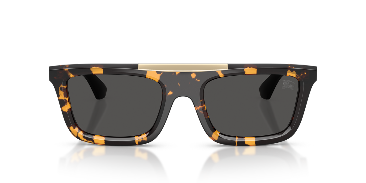 Burberry BE4451U Sunglasses in 410687 Yellow Havana / Dark Grey lens, front view