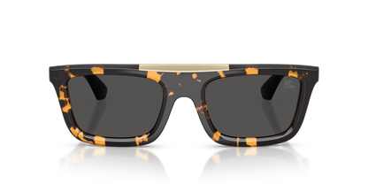 Burberry BE4451U Sunglasses in 410687 Yellow Havana / Dark Grey lens, front view