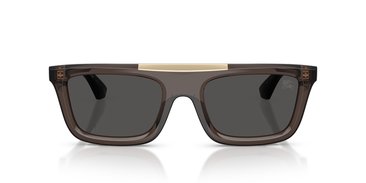 Burberry BE4451U Sunglasses in 411287 Grey / Dark Grey lens, front view
