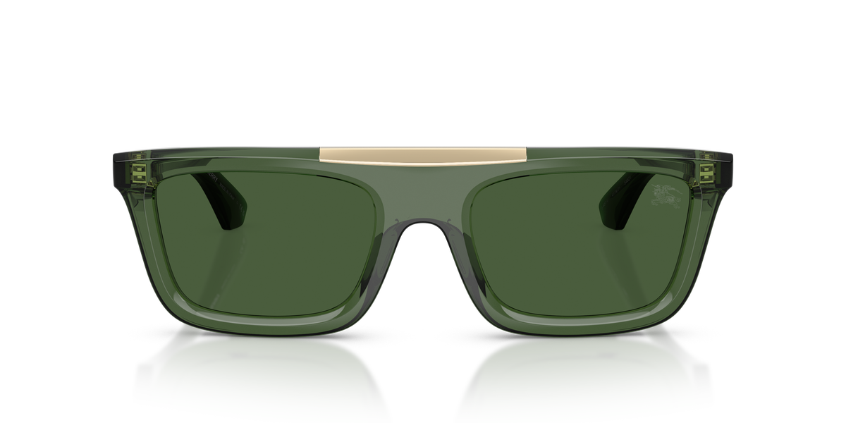 Burberry BE4451U Sunglasses in 417471 Green / Dark Green lens, front view