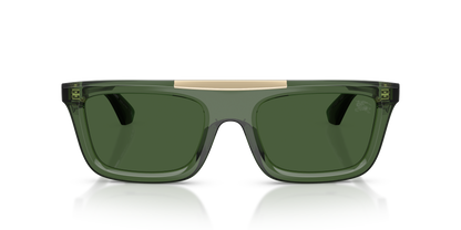 Burberry BE4451U Sunglasses in 417471 Green / Dark Green lens, front view
