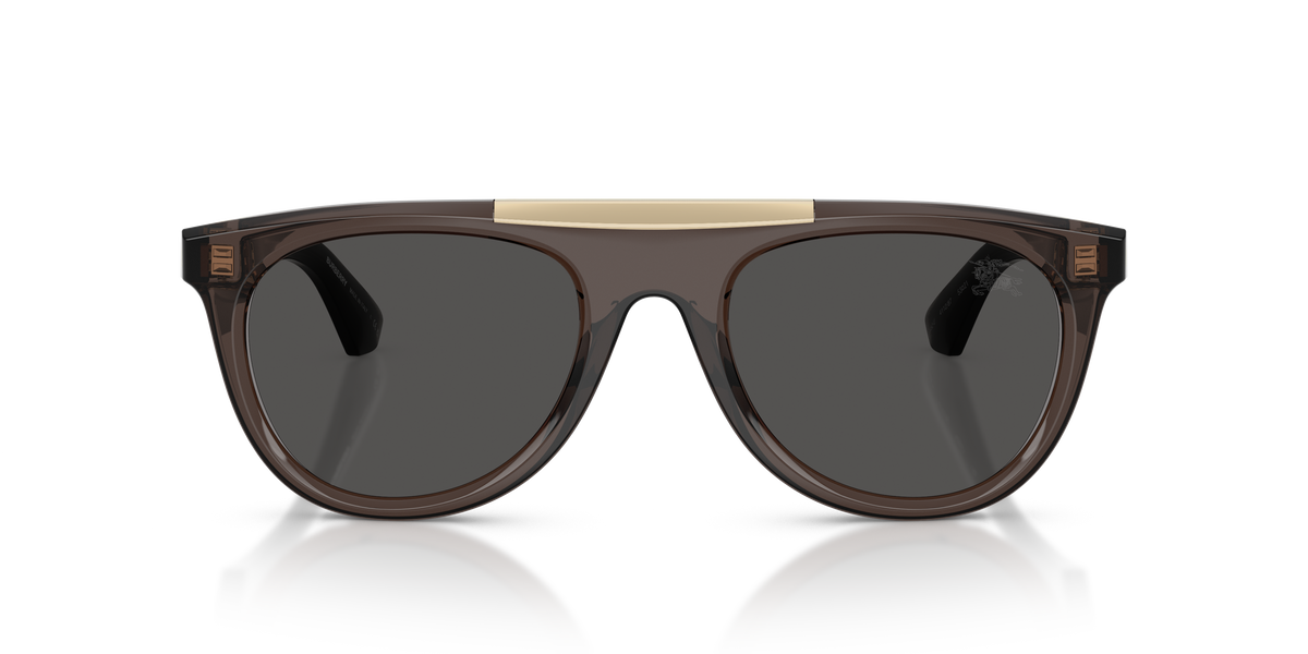 Burberry BE4452U Sunglasses in 411287 Grey / Dark Grey lens, front view