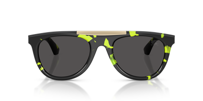 Burberry BE4452U Sunglasses in 412487 Green Havana / Dark Grey lens, front view