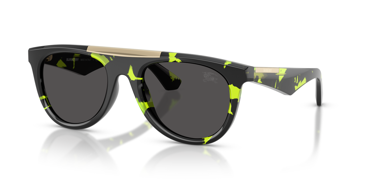 Burberry BE4452U Sunglasses in 412487 Green Havana / Dark Grey lens
