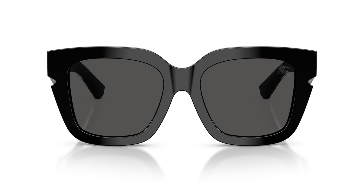 Burberry BE4453 Sunglasses in 300187 Black / Dark Grey lens, front view