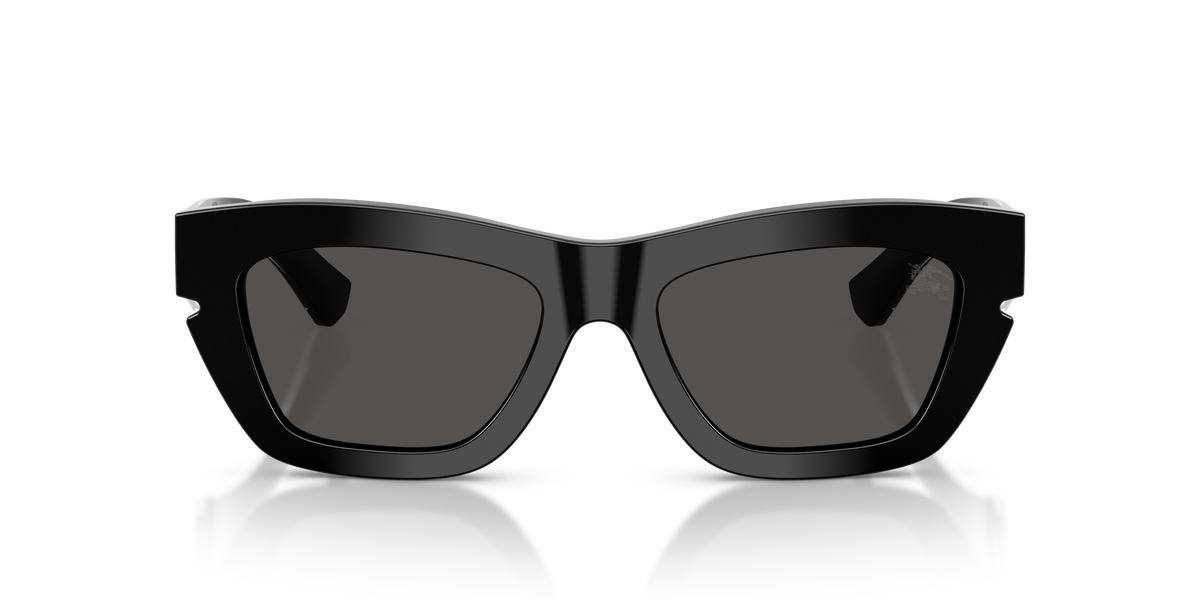 Burberry BE4454 Sunglasses in 300187 Black / Dark Grey lens, front view