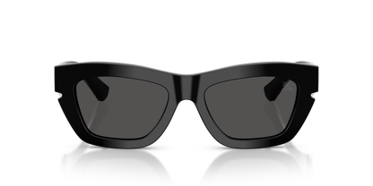 Burberry BE4454 Sunglasses in 300187 Black / Dark Grey lens, front view