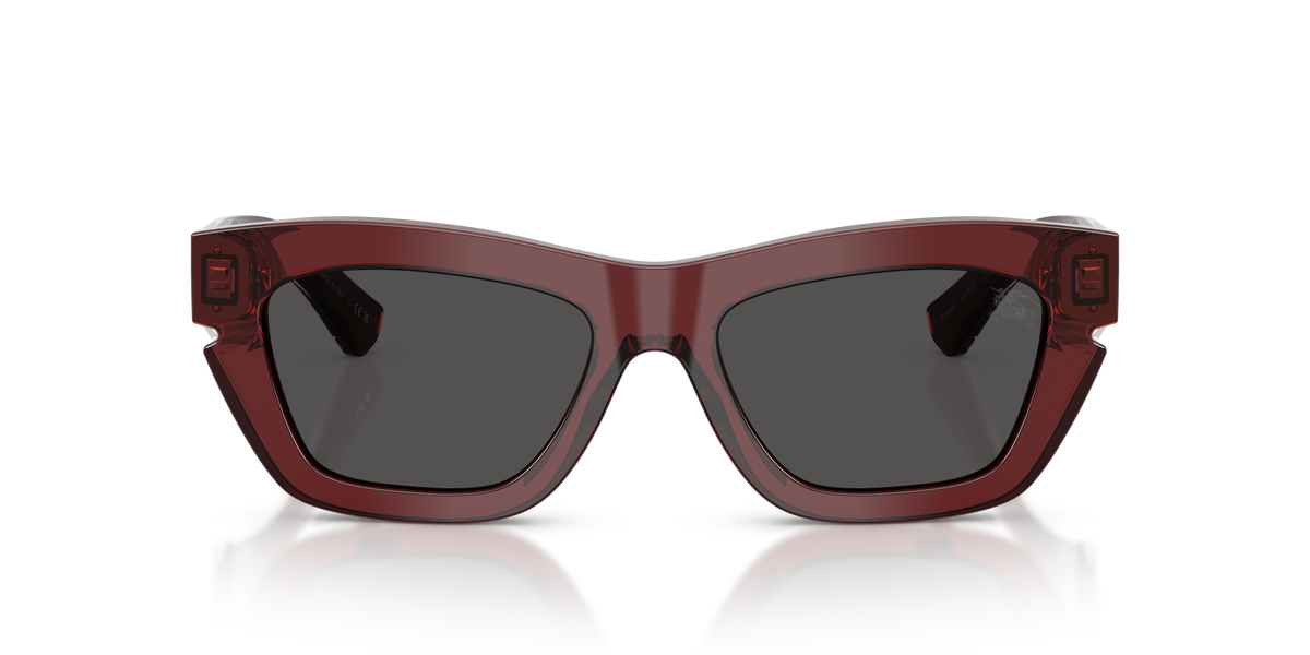 Burberry BE4454 Sunglasses in 412887 Bordeaux / Dark Grey lens, front view