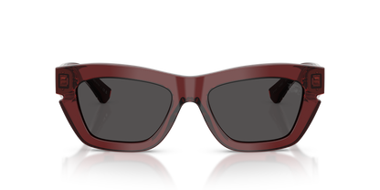 Burberry BE4454 Sunglasses in 412887 Bordeaux / Dark Grey lens, front view