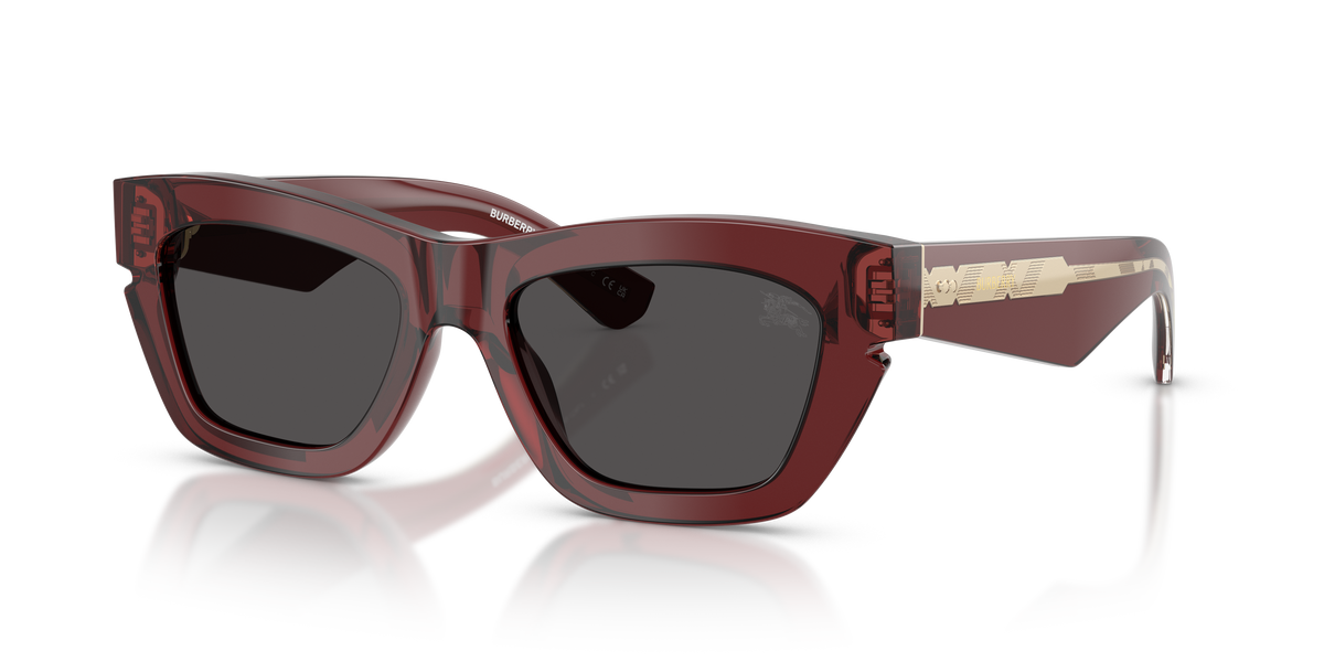 Burberry BE4454 Sunglasses in 412887 Bordeaux / Dark Grey lens