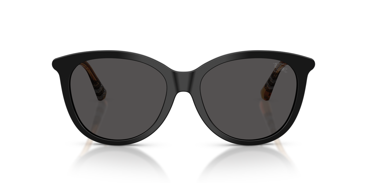 Burberry BE4455 Sunglasses in 416187 Black / Dark Grey lens, front view