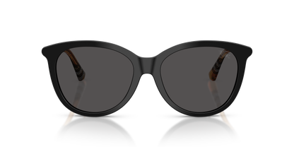 Burberry BE4455 Sunglasses in 416187 Black / Dark Grey lens, front view