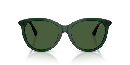 Burberry BE4455 Sunglasses in 416271 Green / Dark Green lens, front view