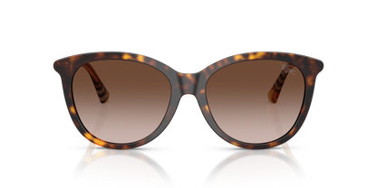 Burberry BE4455 Sunglasses in 421613 Dark Havana / Brown Gradient lens, front view