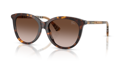Burberry BE4455 Sunglasses in 421613 Dark Havana / Brown Gradient lens
