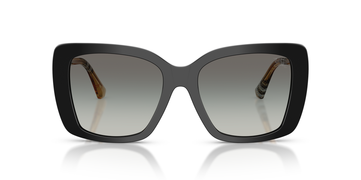 Burberry BE4456 Sunglasses in 416111 Black / Grey Gradient lens, front view