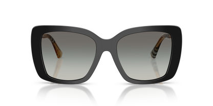 Burberry BE4456 Sunglasses in 416111 Black / Grey Gradient lens, front view
