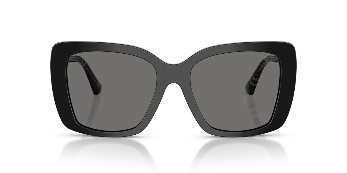 Burberry BE4456 Sunglasses in 416581 Black / Dark Grey Polarized lens, front view