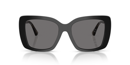 Burberry BE4456 Sunglasses in 416581 Black / Dark Grey Polarized lens, front view
