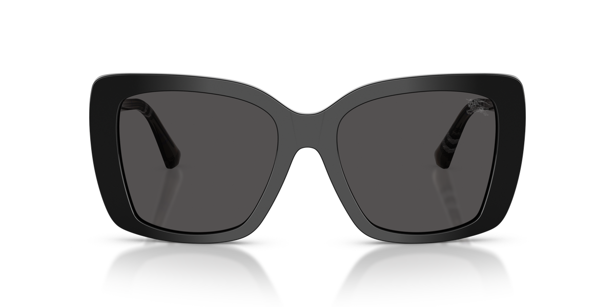 Burberry BE4456 Sunglasses in 416587 Black / Dark Grey lens, front view