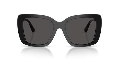 Burberry BE4456 Sunglasses in 416587 Black / Dark Grey lens, front view