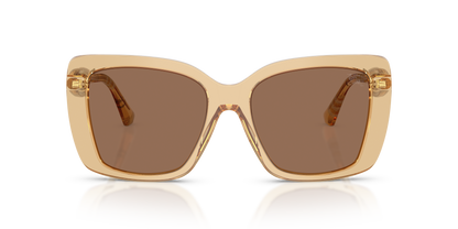 Burberry BE4456 Sunglasses in 416773 Beige / Dark Brown lens, front view