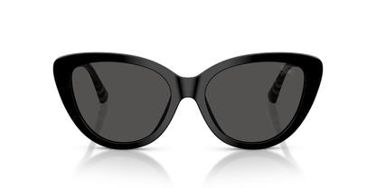 Burberry BE4457 Sunglasses in 416587 Black / Dark Grey lens, front view