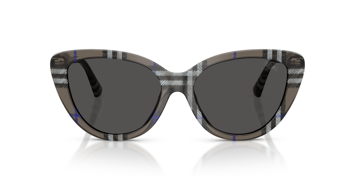 Burberry BE4457 Sunglasses in 416687 Check Lichen / Dark Grey lens, front view