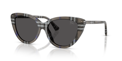 Burberry BE4457 Sunglasses in 416687 Check Lichen / Dark Grey lens