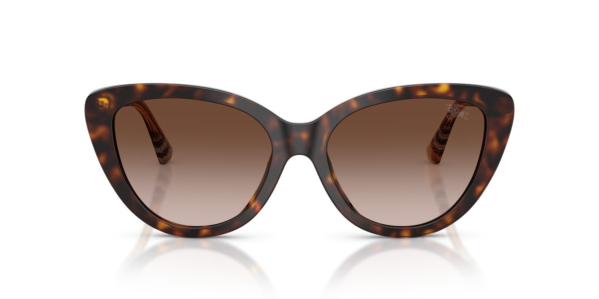 Burberry BE4457 Sunglasses in 421613 Dark Havana / Brown Gradient lens, front view