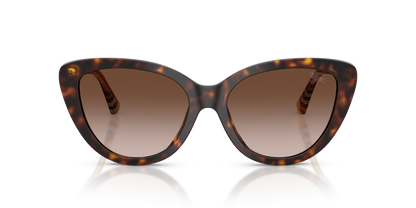 Burberry BE4457 Sunglasses in 421613 Dark Havana / Brown Gradient lens, front view