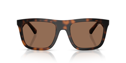 Burberry BE4458U Sunglasses in 300273 Dark Havana / Dark Brown lens, front view