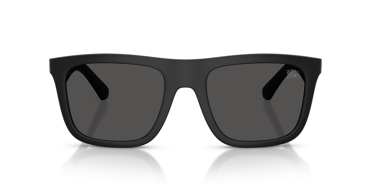 Burberry BE4458U Sunglasses in 346487 Matte Black / Dark Grey lens, front view