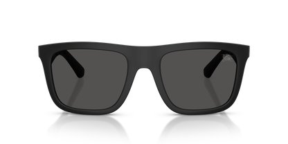 Burberry BE4458U Sunglasses in 346487 Matte Black / Dark Grey lens, front view