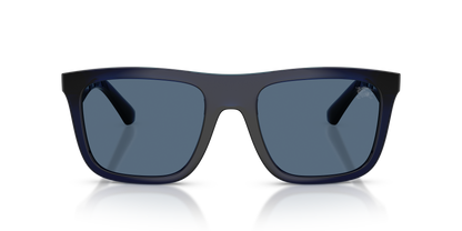 Burberry BE4458U Sunglasses in 411080 Blue / Dark Blue lens, front view