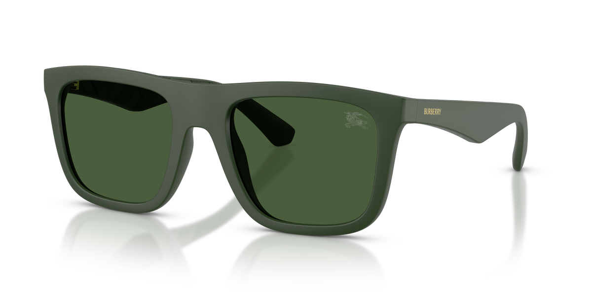 Burberry BE4458U Sunglasses in 417071 Matte Green / Dark Green lens