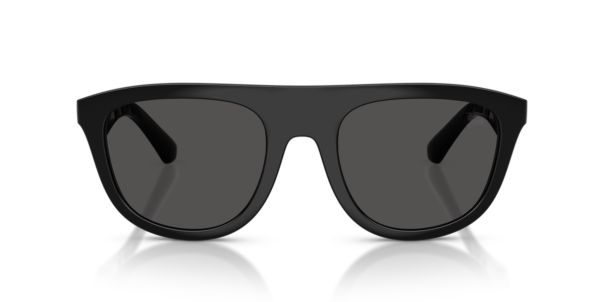 Burberry BE4459U Sunglasses in 300187 Black / Dark Grey lens, front view