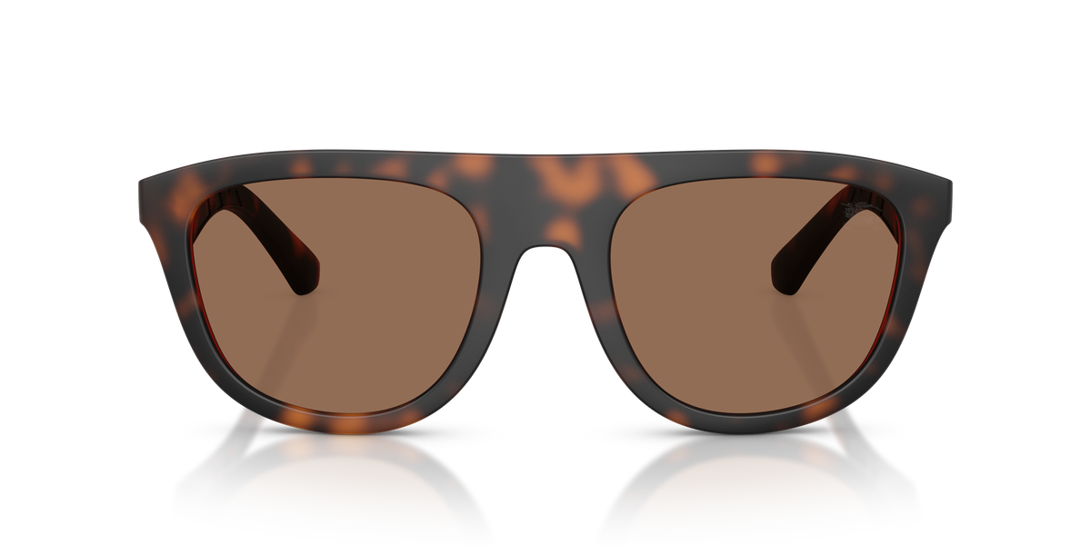 Burberry BE4459U Sunglasses in 353673 Matte Dark Havana / Dark Brown lens, front view
