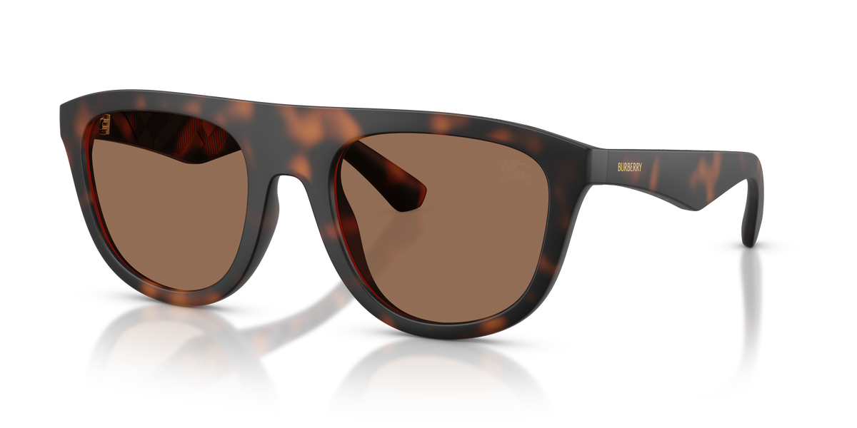 Burberry BE4459U Sunglasses in 353673 Matte Dark Havana / Dark Brown lens