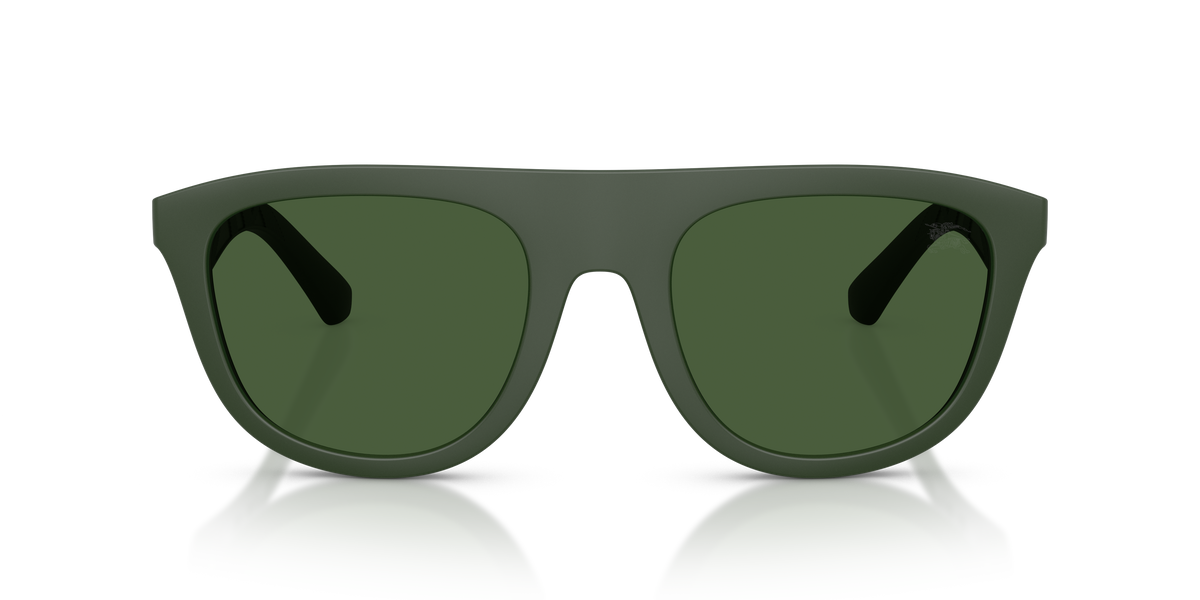 Burberry BE4459U Sunglasses in 417071 Matte Green / Dark Green lens, front view