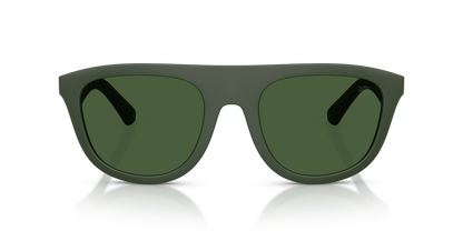 Burberry BE4459U Sunglasses in 417071 Matte Green / Dark Green lens, front view