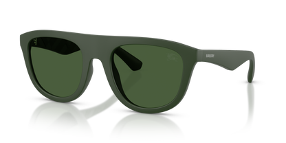 Burberry BE4459U Sunglasses in 417071 Matte Green / Dark Green lens