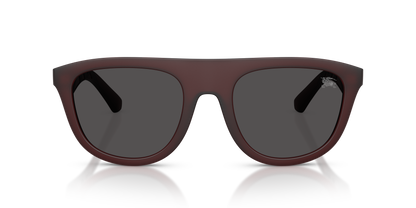 Burberry BE4459U Sunglasses in 417187 Matte Bordeaux / Dark Grey lens, front view